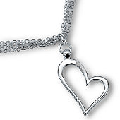 gbN2584 (Heart Pendant Chains Necklace)