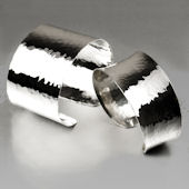 Hammered Sterling Silver Bangle