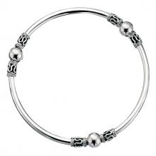 gbB361 (Sterling Silver Bohemian Design Bangle)