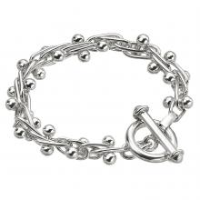 jpBT098 (Chunky Sterling Silver Baubles Bracelet.)