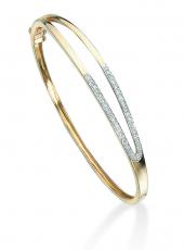 geGB116 (Gold & Diamond Bangle)