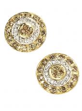 geGE618 (Circles Diamond and Brown Diamond Earrings)