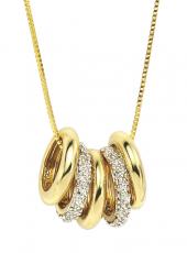 Gold, White Gold & Diamond Rings Pendant