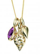 geGN167R (Rhodolite Garnet and Gold Pendant Necklace)