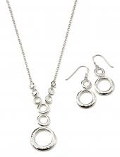seN2816 (Hammered Silver Circles Necklace)