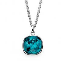 seP3423T (Blue Square Swarovski Crystal Pendant)