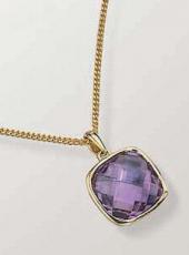 geGP446M_GN029 (Amethyst and Gold Pendant Necklace)