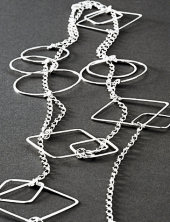 GN7N15 (Long Sterling Silver Geometric Necklace)
