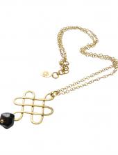 mbN394_Obsidian (Large Infinity pendant with Obsidian)