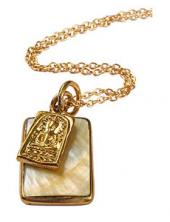 mbNBuddhaMOP (Long Necklace with Buddha & Mother Of Pearl)