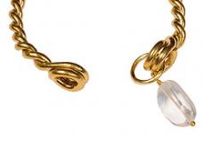 mbB297_Roc (Open Twisted Brass Bangle WIth Roc Crystal)