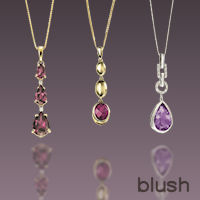 Ethical Gold: Blush (Gold, White Gold with Red & Purple Gemstones)